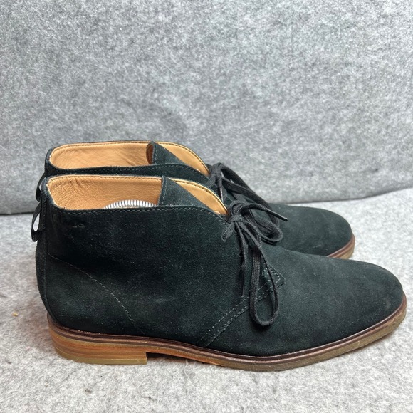Clarks Mens Black Suede Chukka Desert Boots Lace Up Shoes Comfort Size 10.5 main image 6